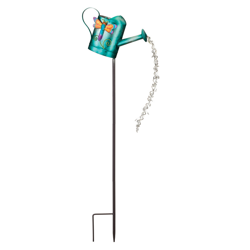 Regal Art & Gift Dragonfly Watering Can Solar Garden Stake & Reviews